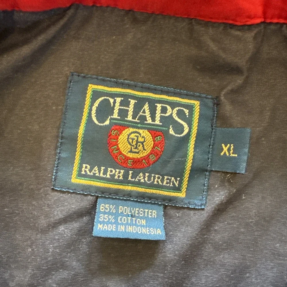 Chaps Ralph Lauren Jacket Mens XL‎ Pullover Anorak Windbreaker Blue Y2k Vintage